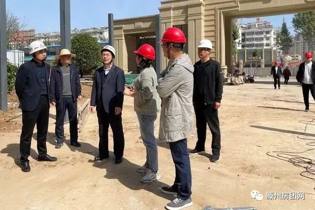滕州市住建局对善国盛景二期、九里庭院等项目进行督导检查(图1)