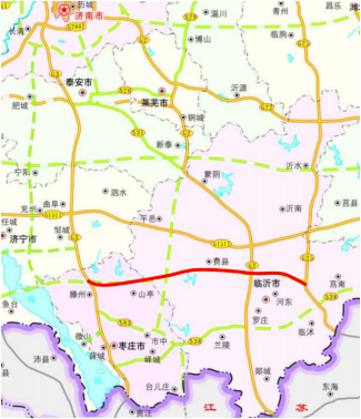 临滕高速：经东郭南跨S313下穿京沪高铁上跨北沙河于龙阳北至路线终点(图1)